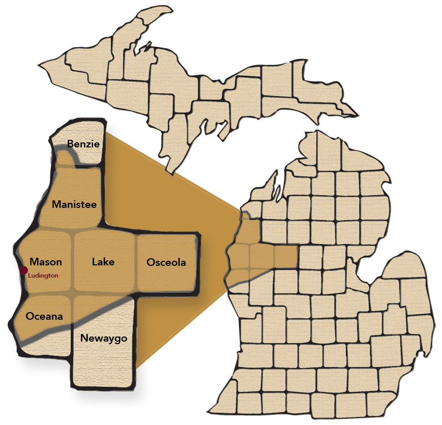 Ludington Beverage beer distribution map